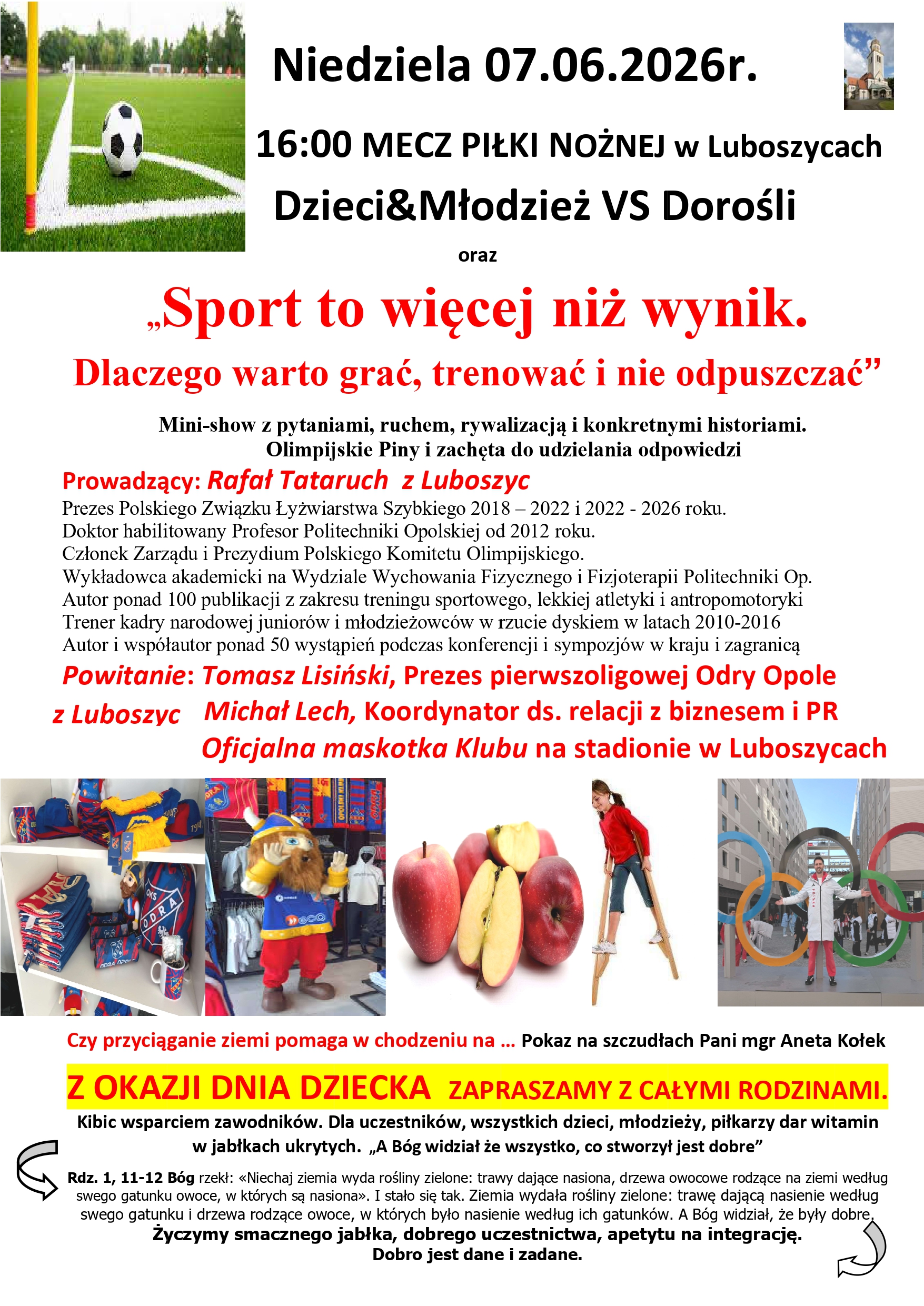 Plakat promujący mecz piłki nożnej