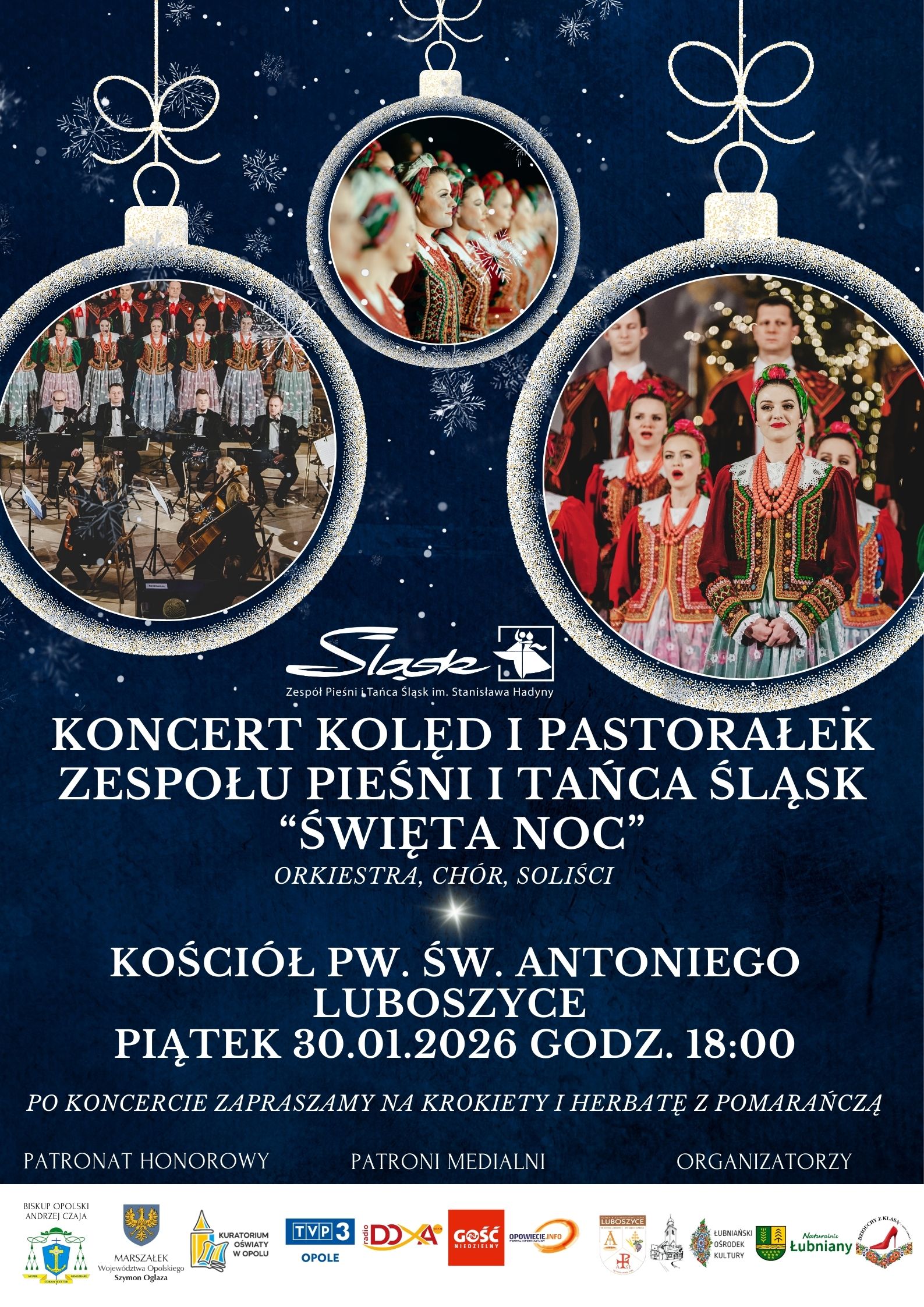 KONCERT KOLĘD I PASTORAŁEK ZESPOŁU PIEŚNI I TAŃCA ŚLĄSK “ŚWIĘTA NOC”